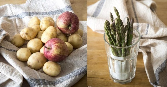 Cách bảo quản rau củ quả tươi lâu mùa dịch, đặt khoai tây cạnh táo sẽ để được 6 đến 8 tuần