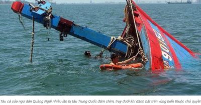 Biển Đông: Hà Nội lên án Trung Quốc đâm chìm thuyền cá Việt Nam