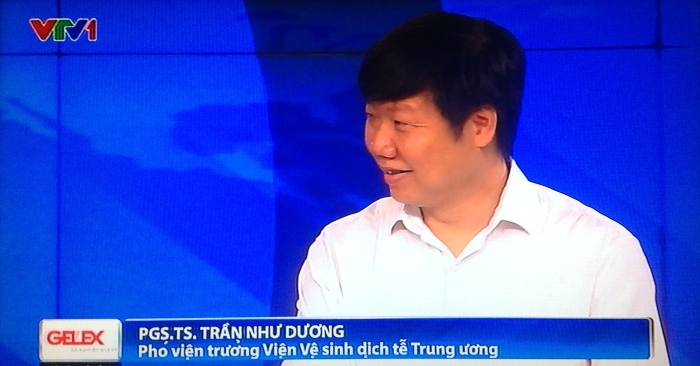 PGS.TS Trần Như Dương trên sóng VTV.