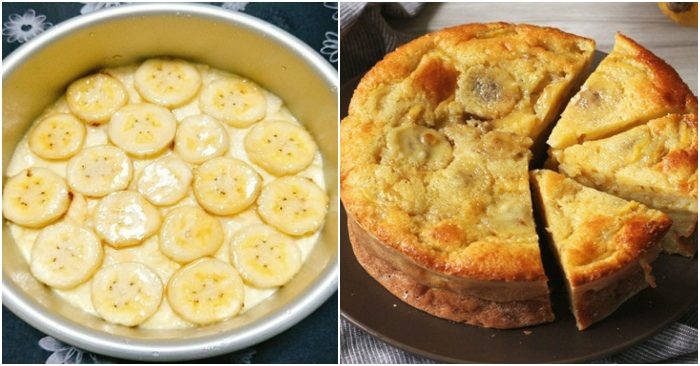 Làm bánh chuối nướng bằng nồi cơm điện dẻo thơm không thua nướng lò