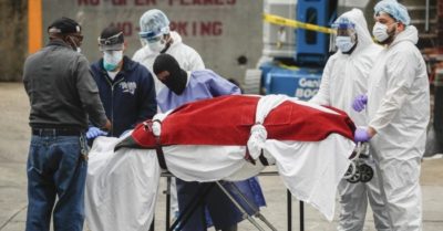 Thi thể người nhiễm virus Vũ Hán chất đầy các xe tải đông lạnh ở New York