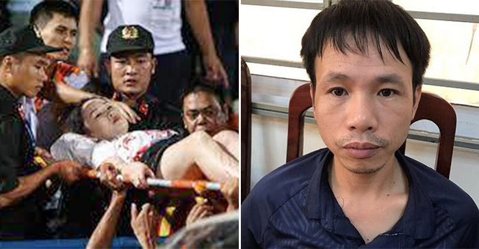 Bị cáo Nguyễn Trung Trực bị phạt tù 4 năm do bắn pháo hiệu khiến nữ CĐV thương nặng tại SVĐ Hàng Đẫy.
