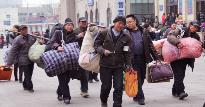 Dòng người thất nghiệp ở Trung Quốc.