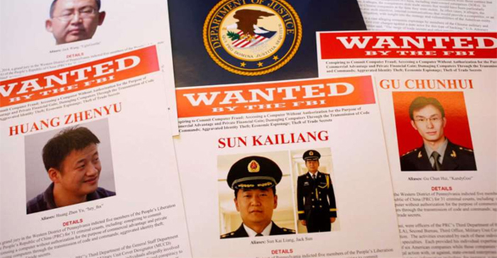 Các sĩ quan quân đội Trung Quốc bị Mỹ truy nã năm 2014 vì tội gián điệp kinh tế