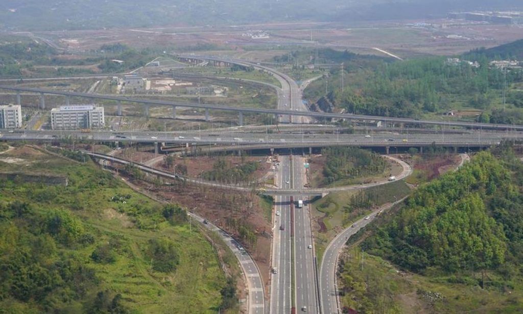 Hệ thống giao thông được phát triển ở thành phố Trùng Khánh, phía tây nam Trung Quốc, hồi tháng 3/2019
