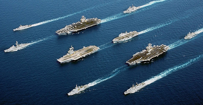 2 tàu sân bay và nhiều tàu chiến Mỹ tới thách thức Trung Quốc tập trận