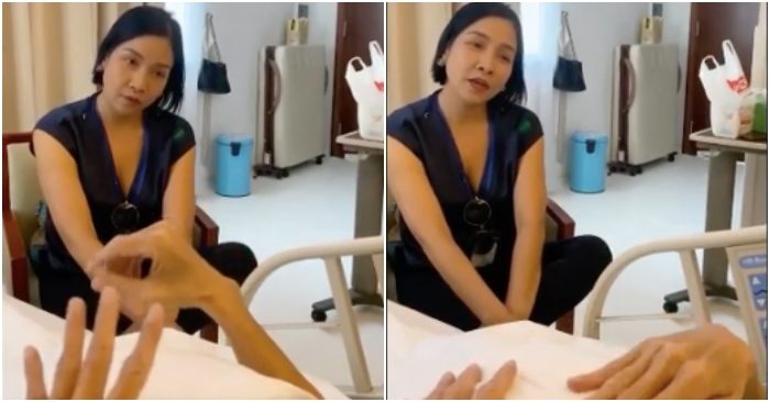 Nhạc sĩ Phó Đức Phương nằm trên giường bệnh vẫn dạy Mỹ Linh hát