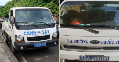 Huế: Hàng loạt xe ô tô của công an phường không có tem đăng kiểm