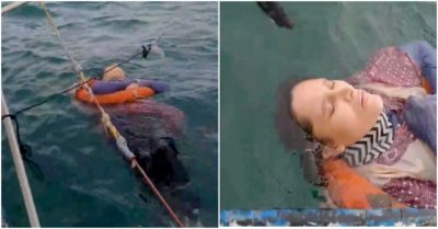 Video: Ngư dân phát hiện người phụ nữ vươn tay kêu cứu trên biển sau 2 năm mất tích