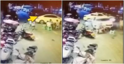 Video tài xế nữ lùi xe, cuốn người vào gầm