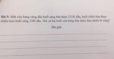 Bài toán bán dầu nhưng lại hỏi được bao nhiêu lít xăng, vậy giải làm sao?