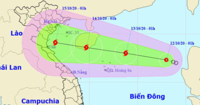 Áp thấp nhiệt đới hướng vào miền Trung, khả năng mạnh lên thành bão