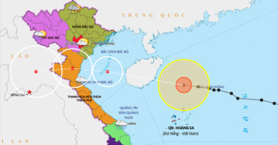 Sáng sớm 14/10, bão Nangka đi vào vịnh Bắc Bộ, dự báo mưa to đến rất to