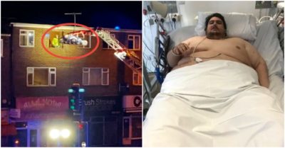 Người đàn ông nặng 317 kg hạnh phúc khi được cần cẩu đưa ra khỏi nhà sau 5 năm giam mình