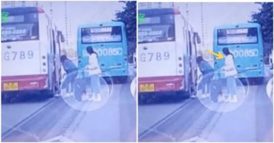 Bé gái bị kéo lê một đoạn sau khi bước xuống xe buýt, sự nhanh trí của người đi đường đã cứu mạng em
