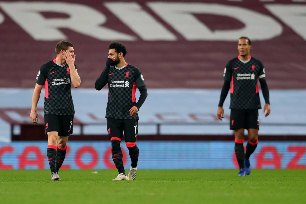 Liverpool thua sốc Aston Villa 2-7 (mohamed salah)