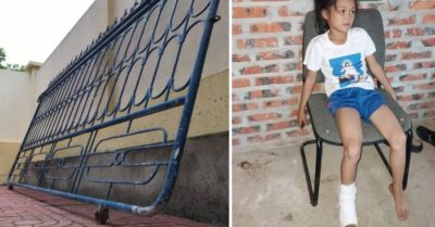 Sập cổng trường ở Nghệ An, một học sinh lớp 3 phải đi cấp cứu