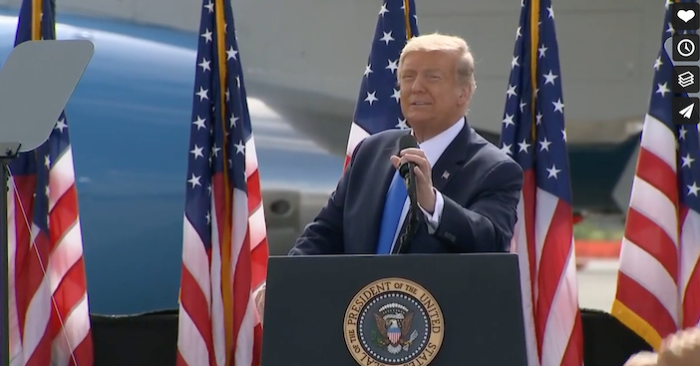 Tổng thống Mỹ Donald Trump phát biểu tại cuộc vận động tranh cử ở Greenville, North Carolina, ngày 15/10/2020
