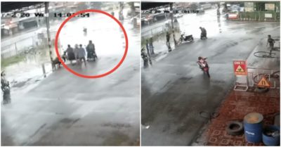 Video: Xe không người lái lao thẳng qua đường rồi đâm vào cây xăng