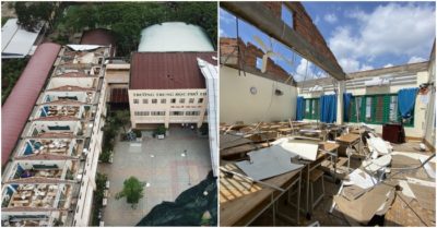 Mưa lớn, gió lốc phá tan hoang THPT Bình Phú, gần 2.000 học sinh được nghỉ 2 ngày