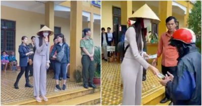 Chủ tịch xã Hải Thượng phản hồi thông tin Thủy Tiên dừng phát tiền cứu trợ vì thấy người nhận đeo vàng