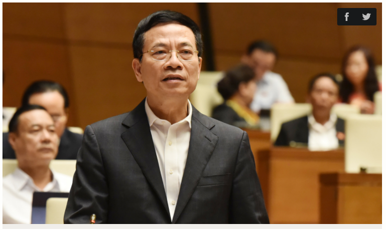 Bộ trưởng TT-TT Nguyễn Mạnh Hùng nói về việc xác nhận danh tính người dùng mạng xã hội. 
