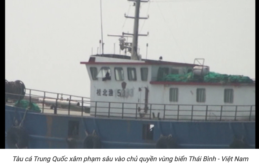 Tàu cá Trung Quốc xâm phạm sâu vào chủ quyền vùng biển Thái Bình.