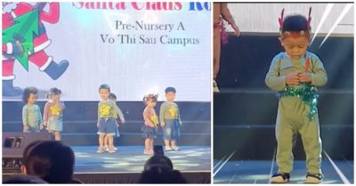 Cô giáo bất lực khi các trò chỉ đứng im, không chịu múa trên sân khấu