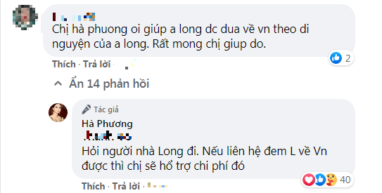 Ca sĩ Hà Phương - em gái tỷ phú của Cẩm Ly hứa sẽ hỗ trợ chi phí đưa Vân Quang Long về Việt Nam Ảnh 3