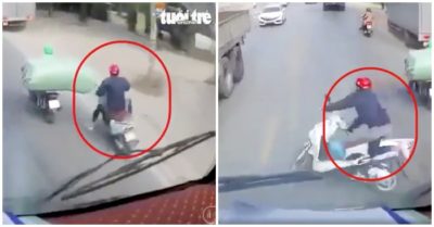 Clip: Người phụ nữ suýt chui vào gầm ôtô tải sau cú va chạm với ‘người vận chuyển’