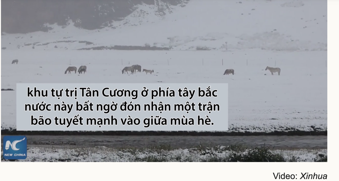 Dị tượng mưa tuyết mùa hè báo điềm gì ở Trung Quốc