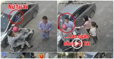 Clip: Nam thanh niên ‘xử đẹp’ 2 người đàn ông định cho nữ tài xế ‘ăn đòn’