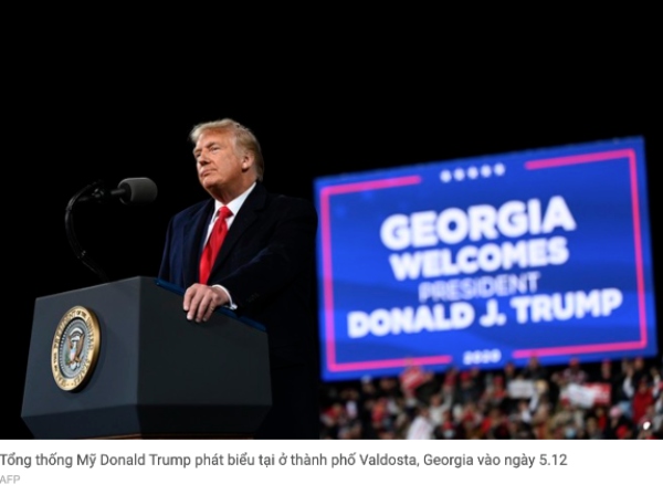 Tổng thống Mỹ Donald Trump phát biểu tại ở thành phố Valdosta, Georgia vào ngày 5.12