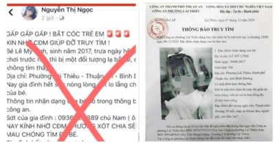 Làm rõ thông tin hàng chục ngàn Facebook đăng tải: ‘Gấp gấp gấp, bắt cóc trẻ em’