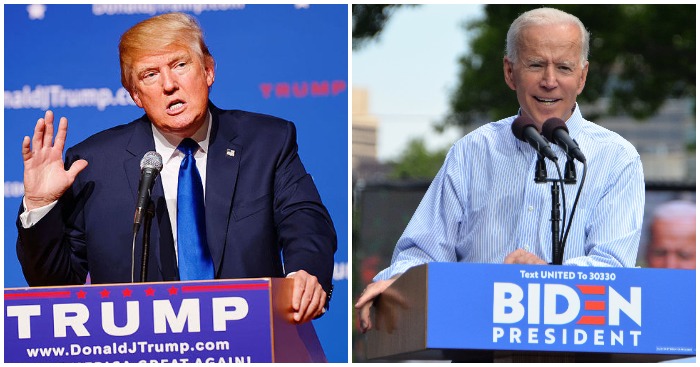 Tổng thống Mỹ Donald Trump cho rằng việc tuyên bố Joe Biden đắc cử là "lời nói dối" nổi bật nhất của năm 2020 (ảnh : Wikimedia Commons).