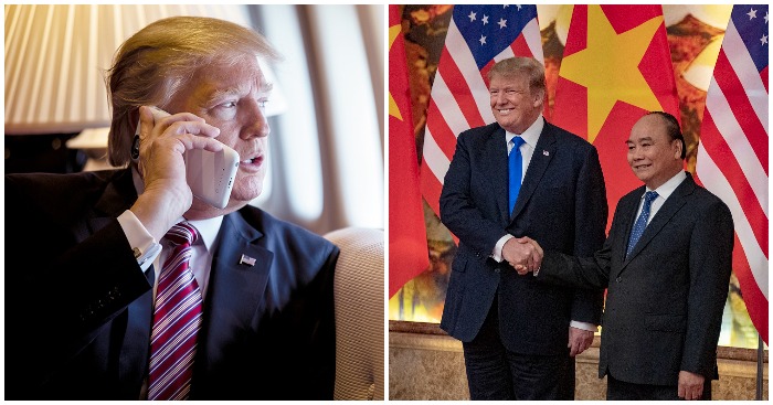Tổng thống Trump bày tỏ quan ngại về tình hình thâm hụt của Mỹ với Việt Nam trong cuộc điện đàm với Thủ tướng Việt Nam Nguyễn Xuân Phúc