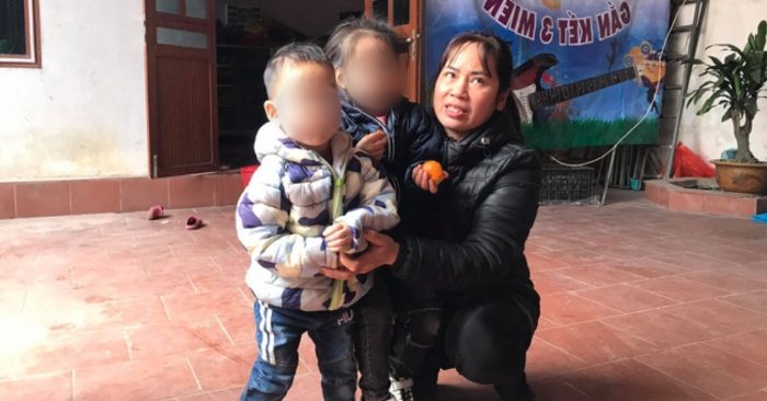 2 cháu hiện đang được gia đình bà Bích chăm sóc.