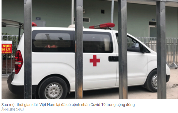 Sau một thời gian dài, Việt Nam lại đã có bệnh nhân Covid-19 trong cộng đồng
