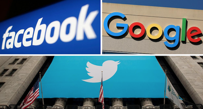 Cổ phiếu của các Big Tech như Twitter, Facebook, Google sụt giảm nghiêm trọng sau khi xóa tài khoản mạng xã hội của Tổng thống Trump (ảnh chụp màn hình dhakatribune.com).