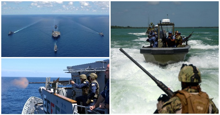 Các hình ảnh về hoạt động của lực lượng Hải quân Mỹ và cảnh sát biển Mỹ. Báo SCMP hôm 9/1/2021 cho rằng Mỹ - Trung sẽ gia tăng kình địch trên Biển Đông trong thời gian tới.