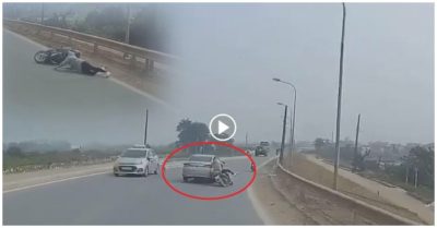 Video tông bà bầu ngã văng xuống đường, tài xế ôtô tăng ga bỏ chạy