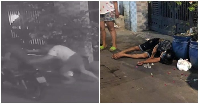Tên cướp táo tợn giật điện thoại rồi kéo lê cô gái bán trà sữa nhiều mét.