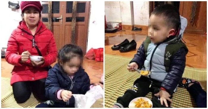Hình ảnh hai cháu được chăm sóc ở nhà chị Bích.