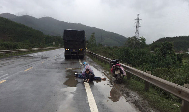 Hiện trường vụ tai nạn.