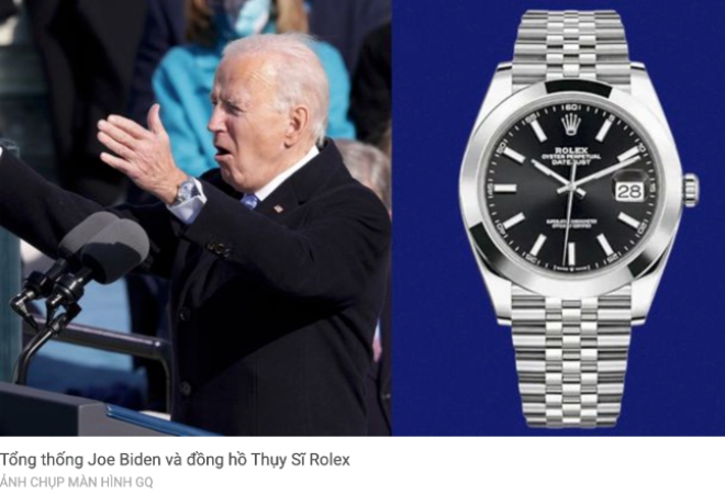 Biden đeo đồng hồ Thụy Sĩ Rolex giá 7.000 USD