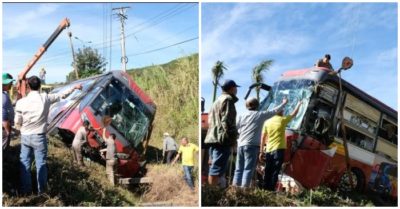 Tránh xe ben băng qua đường, xe khách lật nhào trên cao tốc Liên Khương – Prenn