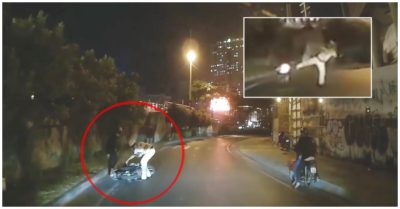 Video CSGT dùng chân dừng phương tiện khiến người vi phạm ngã nhào ra đường