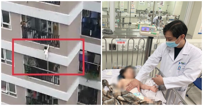 Bác sỹ cho biết sức khỏe bé gái rơi từ tầng 12A đã ổn định và có thể ra viện vào ngày 4/3/2021 (ảnh: OFFB/Laodong).