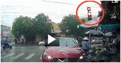 Video nữ tài xế đỗ xe ngược chiều ngay tại đèn đỏ để tiện mua rau
