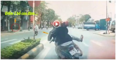 Video bất ngờ va chạm ôtô chạy cùng chiều, 2 bố con mất lái lao thẳng vào nhà dân